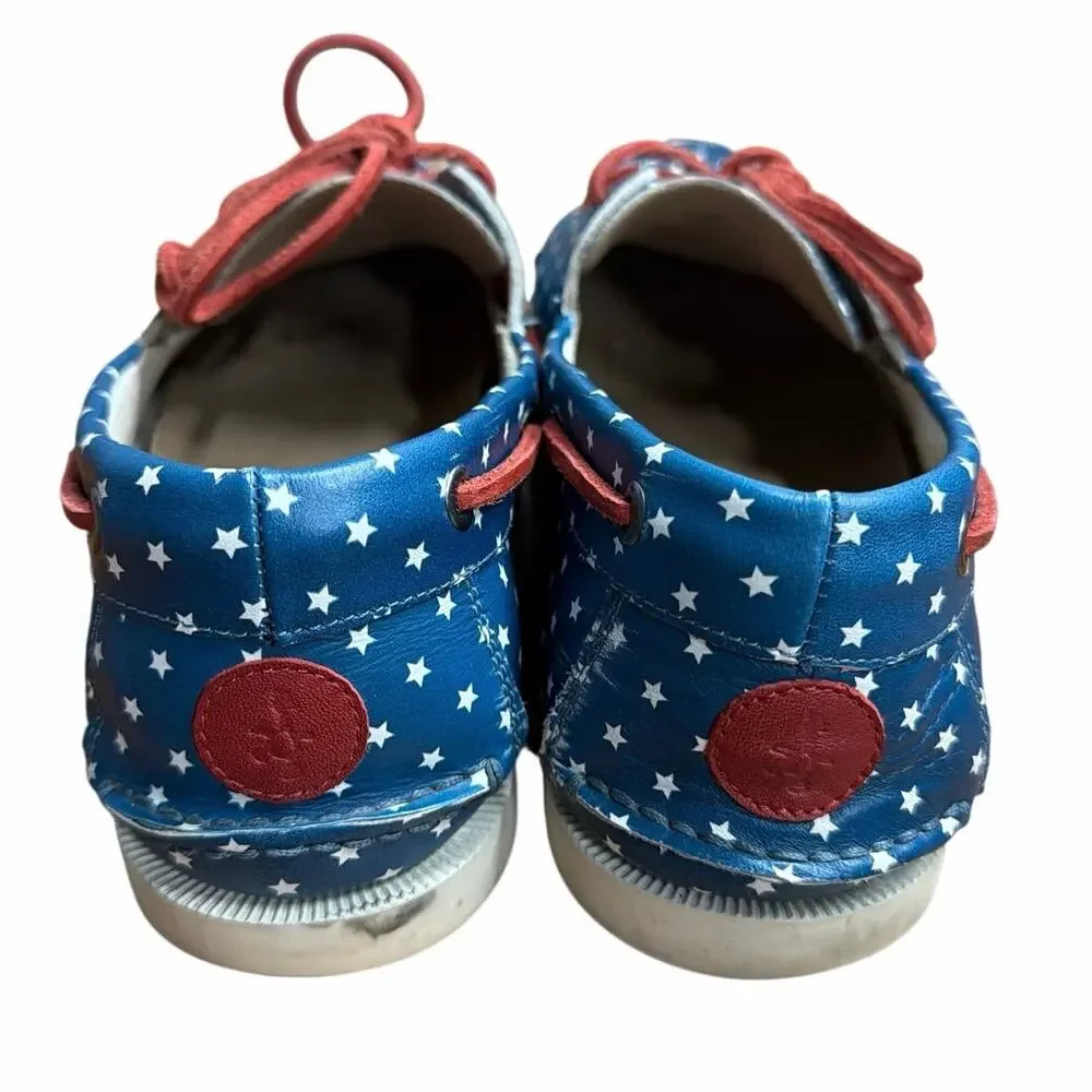 Froats Star Spangleds Boat Shoes 10.5 Americana Preppy